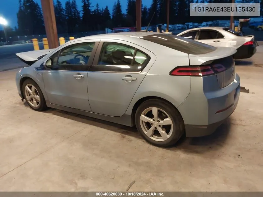 2014 Chevrolet Volt VIN: 1G1RA6E43EU155430 Lot: 40620630