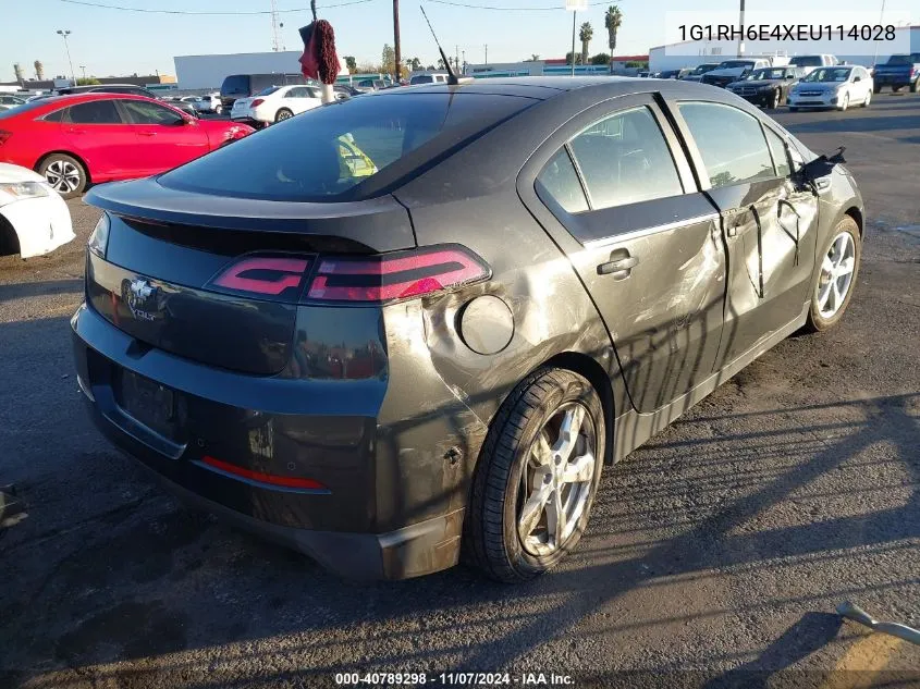 2014 Chevrolet Volt VIN: 1G1RH6E4XEU114028 Lot: 40789298