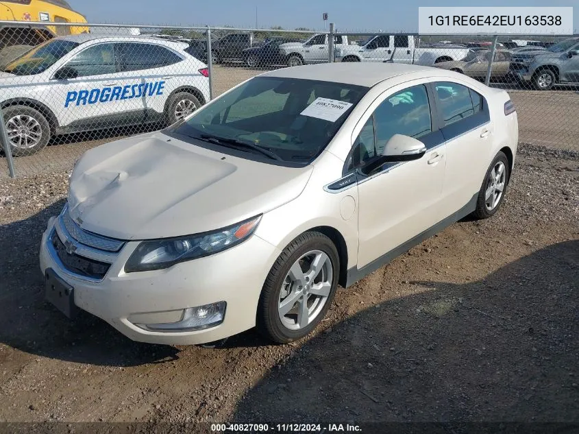 2014 Chevrolet Volt VIN: 1G1RE6E42EU163538 Lot: 40827090