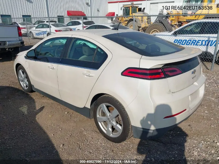 2014 Chevrolet Volt VIN: 1G1RE6E42EU163538 Lot: 40827090