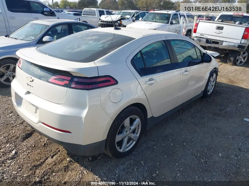 2014 Chevrolet Volt VIN: 1G1RE6E42EU163538 Lot: 40827090