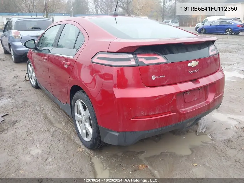 2015 Chevrolet Volt VIN: 1G1RB6E41FU112350 Lot: 12070624