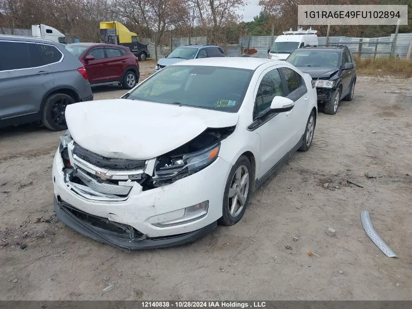 2015 Chevrolet Volt VIN: 1G1RA6E49FU102894 Lot: 12140838