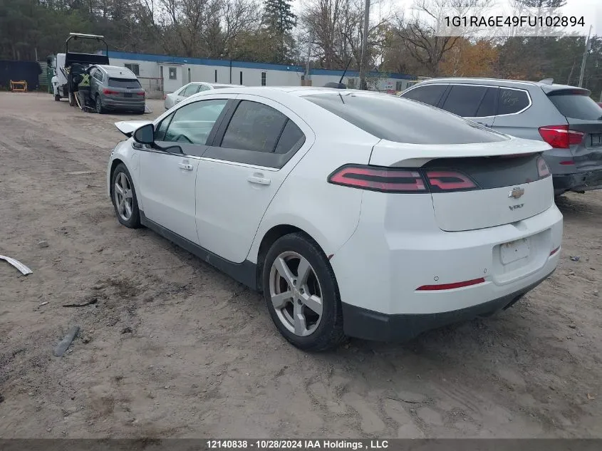 2015 Chevrolet Volt VIN: 1G1RA6E49FU102894 Lot: 12140838