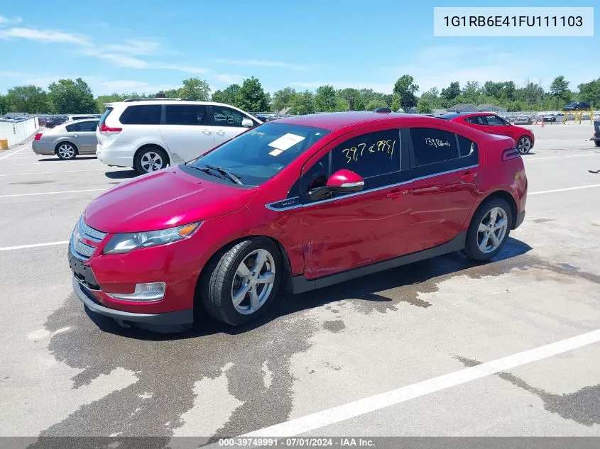 2015 Chevrolet Volt VIN: 1G1RB6E41FU111103 Lot: 39749991