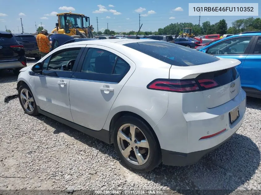 2015 Chevrolet Volt VIN: 1G1RB6E46FU110352 Lot: 39815641