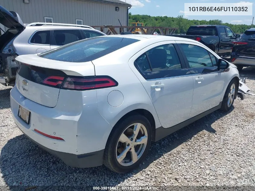 2015 Chevrolet Volt VIN: 1G1RB6E46FU110352 Lot: 39815641