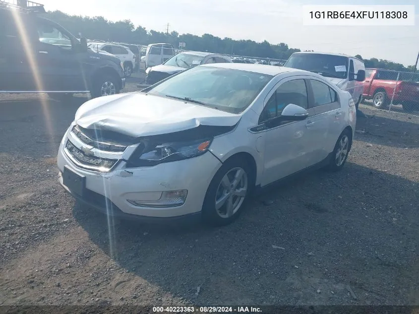 2015 Chevrolet Volt VIN: 1G1RB6E4XFU118308 Lot: 40223363