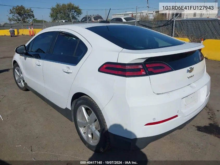 2015 Chevrolet Volt VIN: 1G1RD6E41FU127943 Lot: 40417145