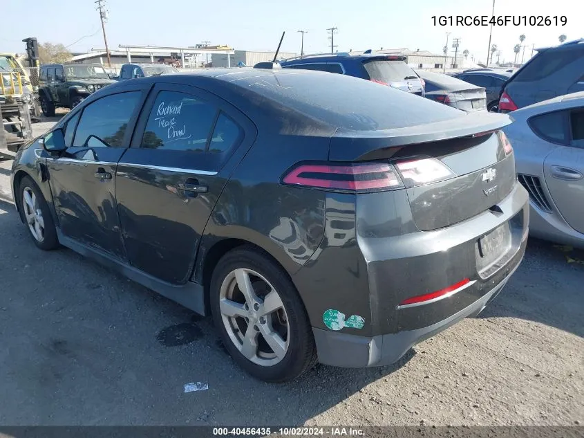 2015 Chevrolet Volt VIN: 1G1RC6E46FU102619 Lot: 40456435