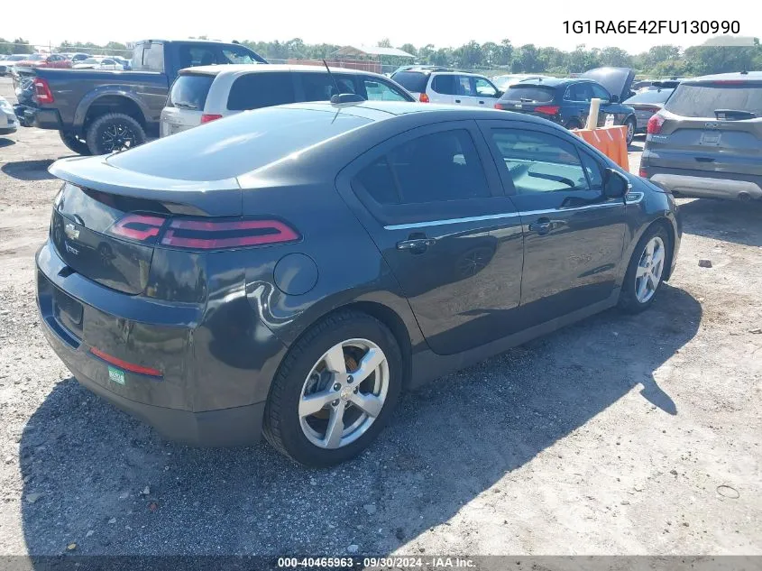 2015 Chevrolet Volt VIN: 1G1RA6E42FU130990 Lot: 40465963