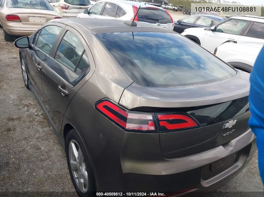 2015 Chevrolet Volt VIN: 1G1RA6E48FU108881 Lot: 40509812