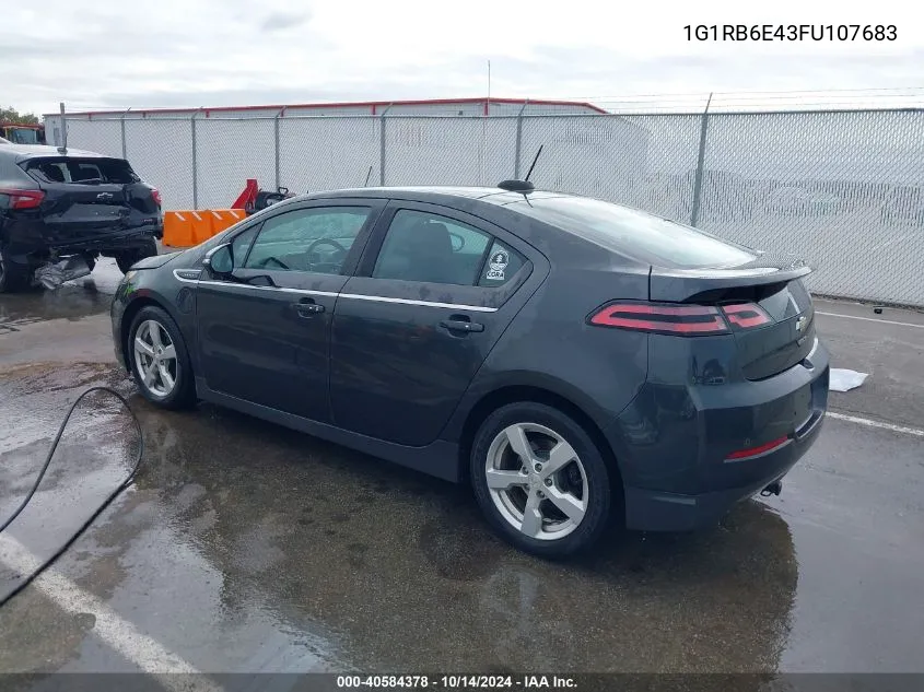 2015 Chevrolet Volt VIN: 1G1RB6E43FU107683 Lot: 40584378