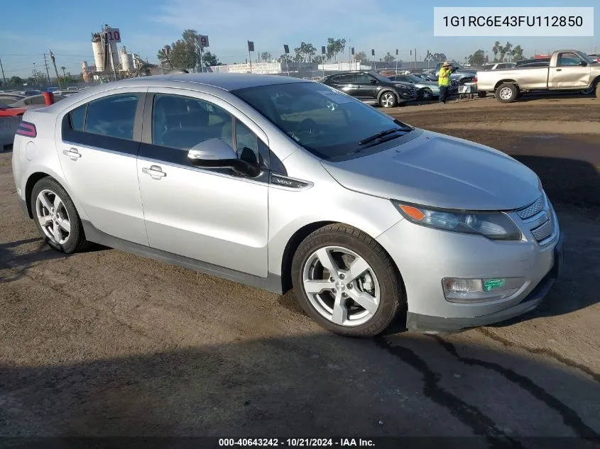 2015 Chevrolet Volt VIN: 1G1RC6E43FU112850 Lot: 40643242