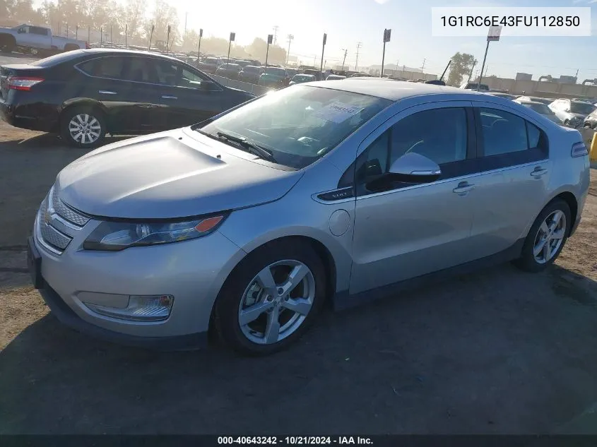 2015 Chevrolet Volt VIN: 1G1RC6E43FU112850 Lot: 40643242