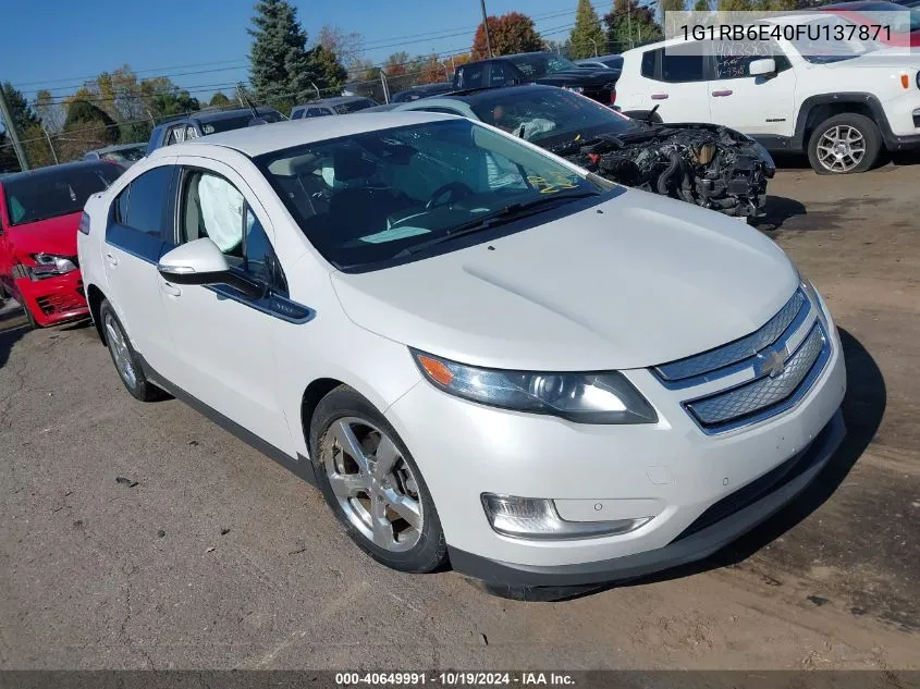 2015 Chevrolet Volt VIN: 1G1RB6E40FU137871 Lot: 40649991