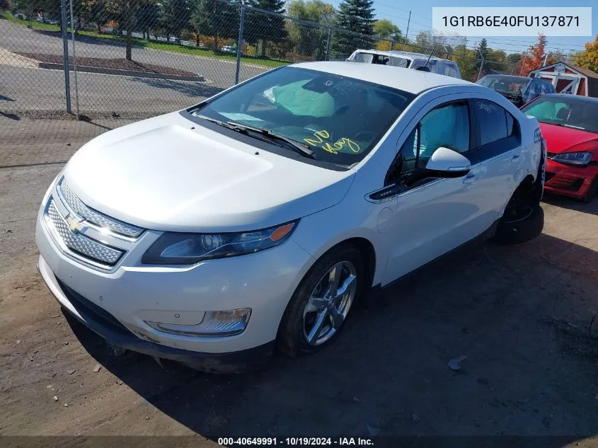 2015 Chevrolet Volt VIN: 1G1RB6E40FU137871 Lot: 40649991