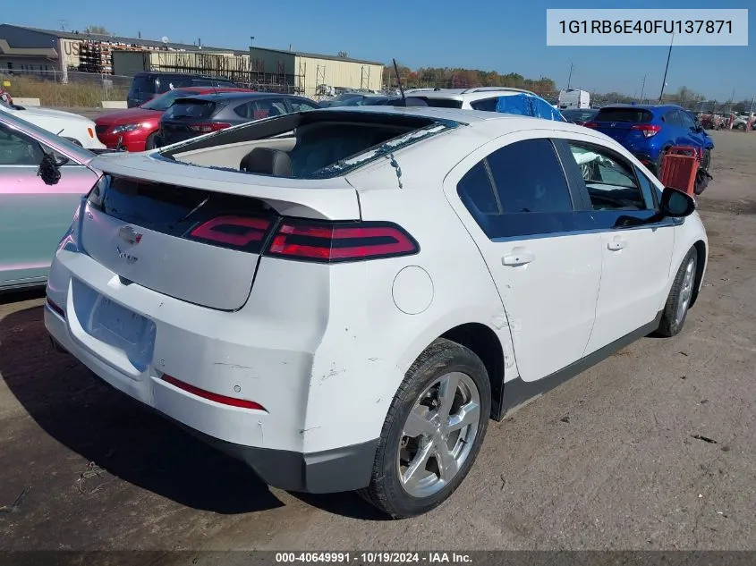 2015 Chevrolet Volt VIN: 1G1RB6E40FU137871 Lot: 40649991