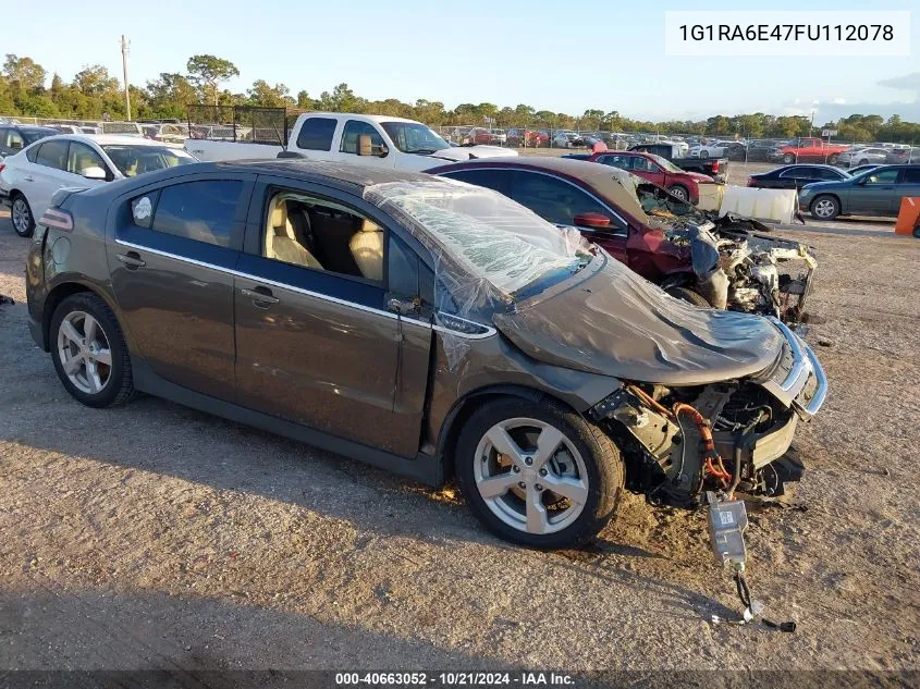 2015 Chevrolet Volt VIN: 1G1RA6E47FU112078 Lot: 40663052