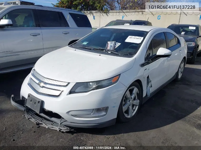 2015 Chevrolet Volt VIN: 1G1RC6E41FU137228 Lot: 40742069