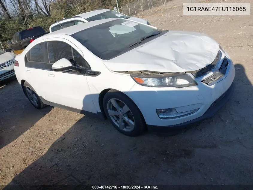 2015 Chevrolet Volt VIN: 1G1RA6E47FU116065 Lot: 40742716