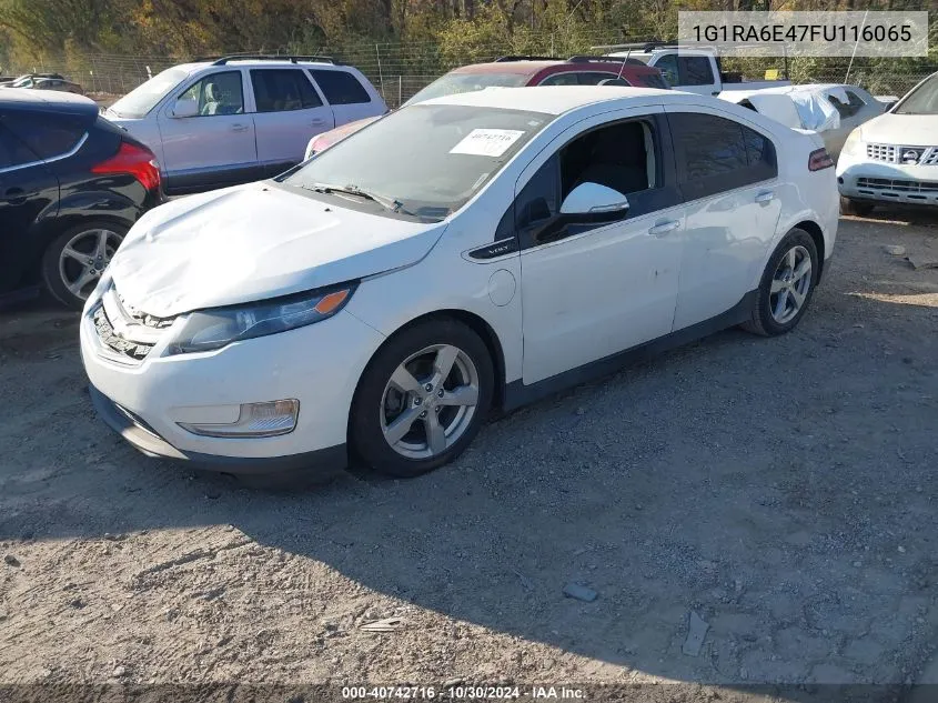 2015 Chevrolet Volt VIN: 1G1RA6E47FU116065 Lot: 40742716