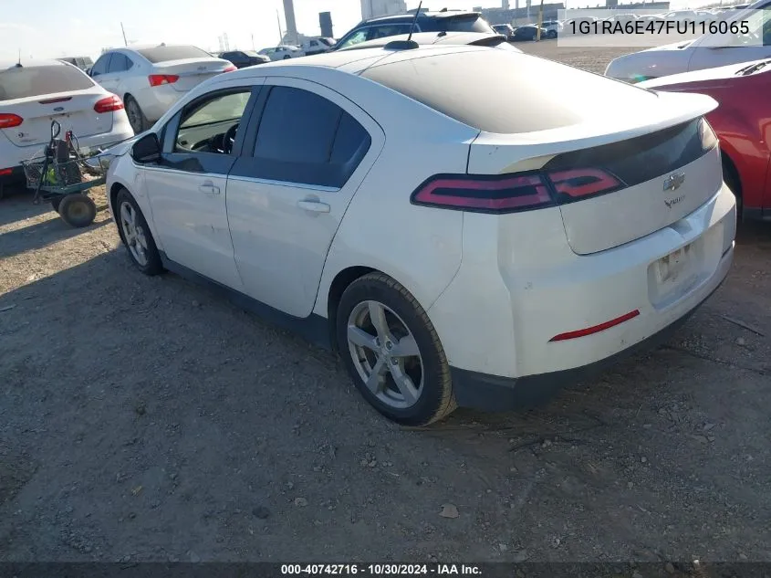 2015 Chevrolet Volt VIN: 1G1RA6E47FU116065 Lot: 40742716