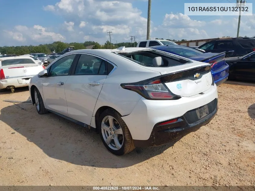 2016 Chevrolet Volt Lt VIN: 1G1RA6S51GU132132 Lot: 40522625