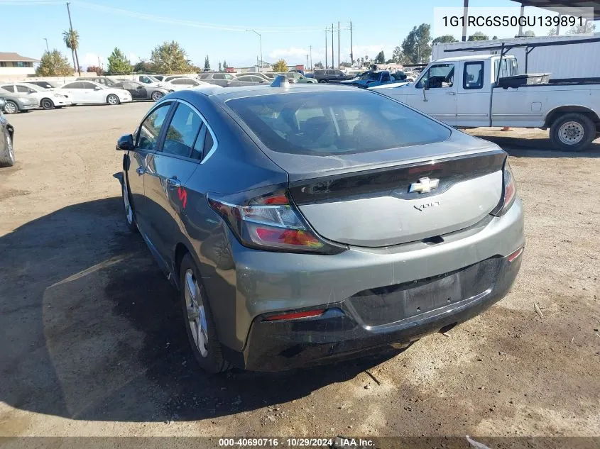 2016 Chevrolet Volt Lt VIN: 1G1RC6S50GU139891 Lot: 40690716