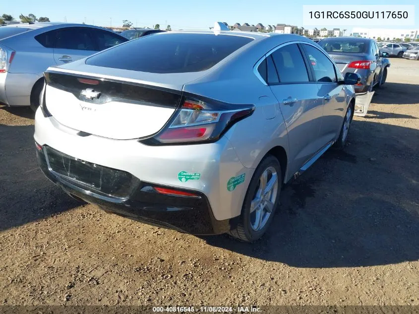 2016 Chevrolet Volt Lt VIN: 1G1RC6S50GU117650 Lot: 40816545