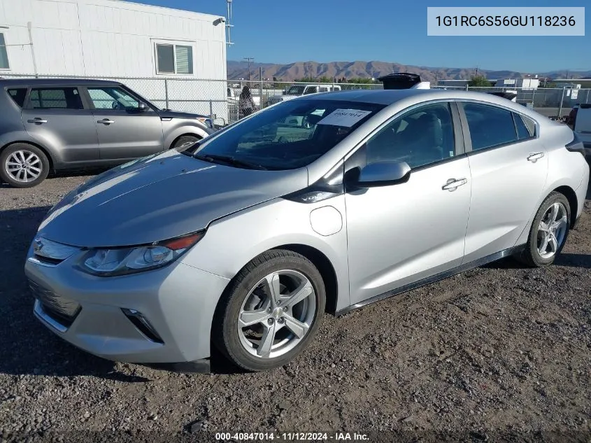 2016 Chevrolet Volt Lt VIN: 1G1RC6S56GU118236 Lot: 40847014