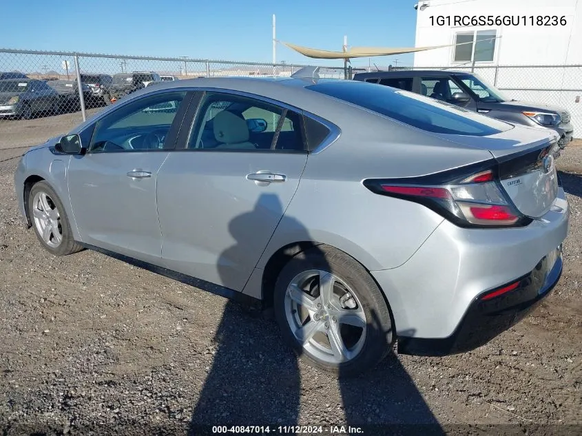 2016 Chevrolet Volt Lt VIN: 1G1RC6S56GU118236 Lot: 40847014