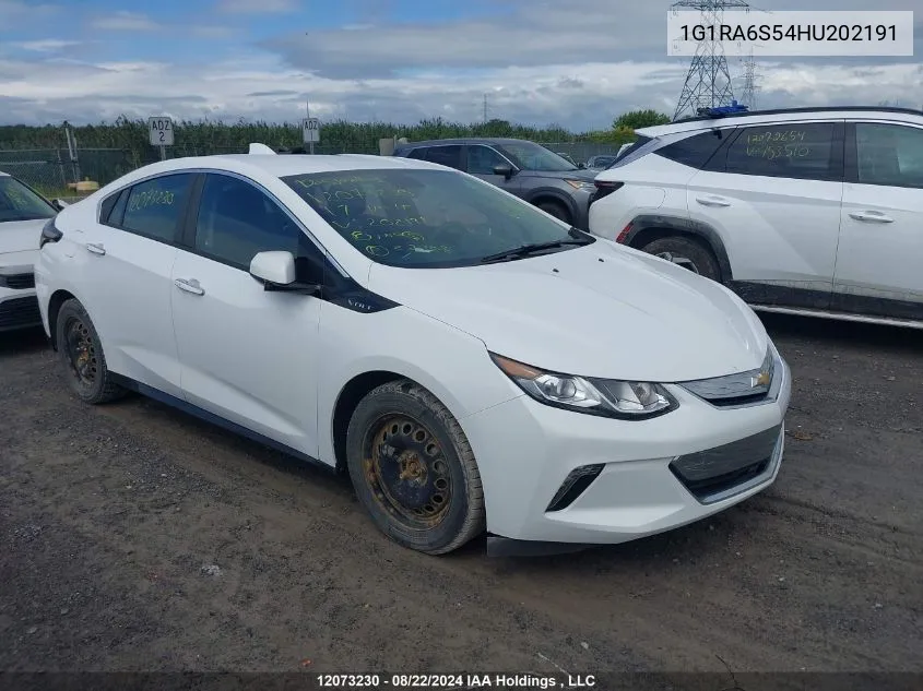 2017 Chevrolet Volt Lt VIN: 1G1RA6S54HU202191 Lot: 12073230