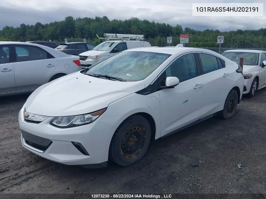 1G1RA6S54HU202191 2017 Chevrolet Volt Lt