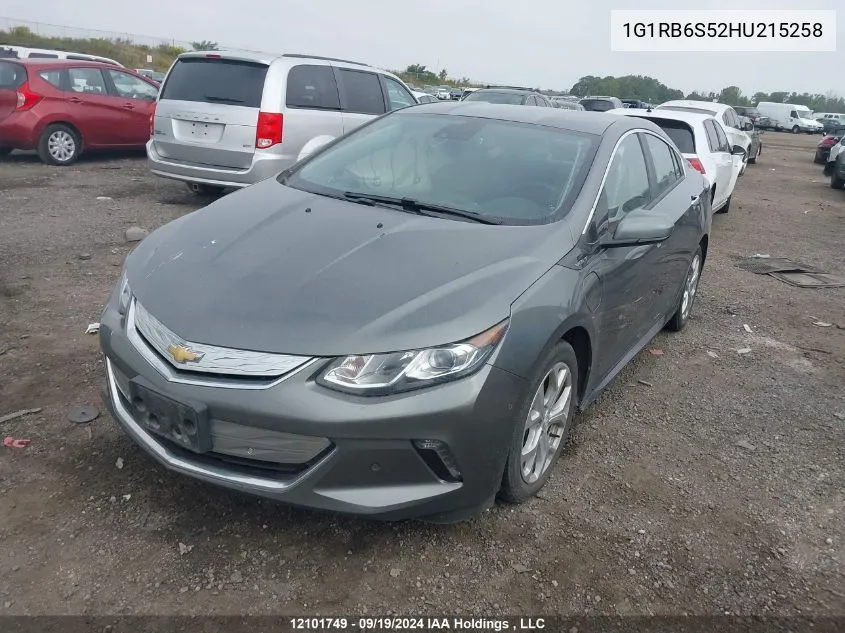 2017 Chevrolet Volt VIN: 1G1RB6S52HU215258 Lot: 12101749