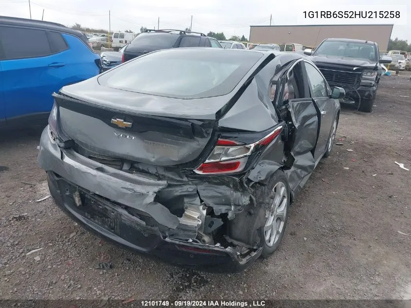 2017 Chevrolet Volt VIN: 1G1RB6S52HU215258 Lot: 12101749