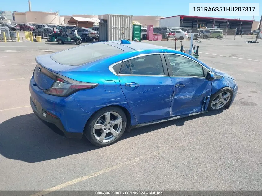 2017 Chevrolet Volt Lt VIN: 1G1RA6S51HU207817 Lot: 39638907