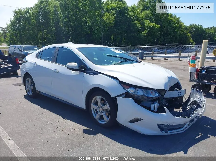 2017 Chevrolet Volt Lt VIN: 1G1RC6S51HU177275 Lot: 39817394