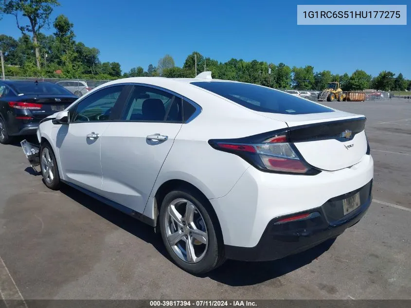 2017 Chevrolet Volt Lt VIN: 1G1RC6S51HU177275 Lot: 39817394