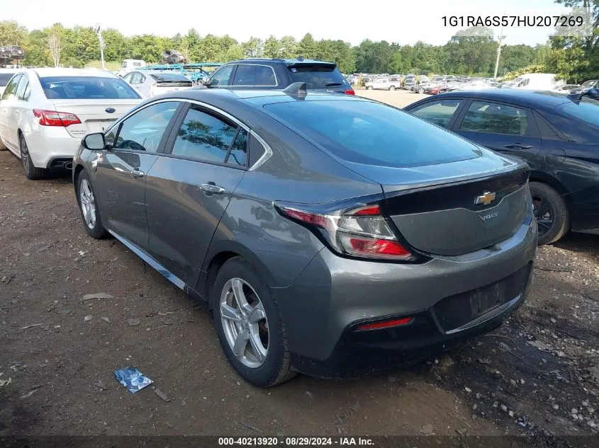 2017 Chevrolet Volt Lt VIN: 1G1RA6S57HU207269 Lot: 40213920