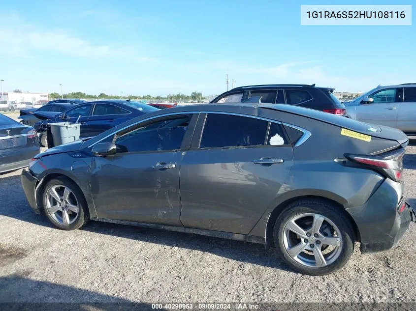 2017 Chevrolet Volt Lt VIN: 1G1RA6S52HU108116 Lot: 40290953