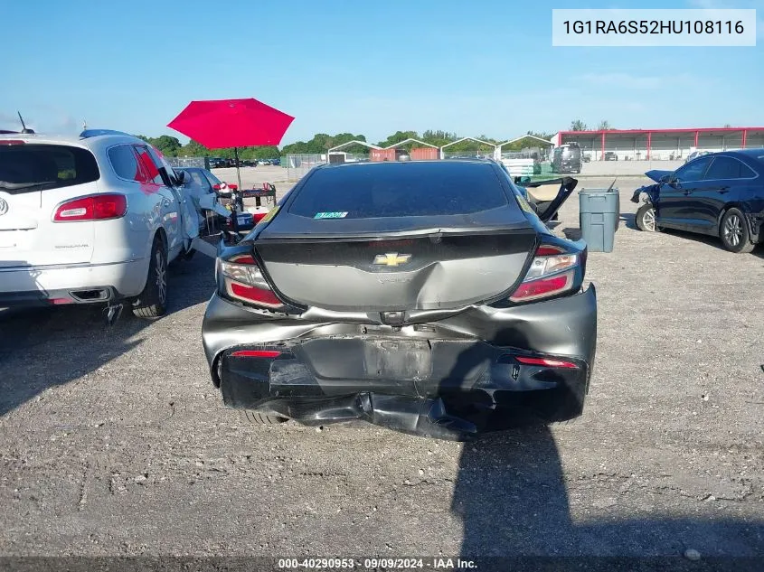 2017 Chevrolet Volt Lt VIN: 1G1RA6S52HU108116 Lot: 40290953