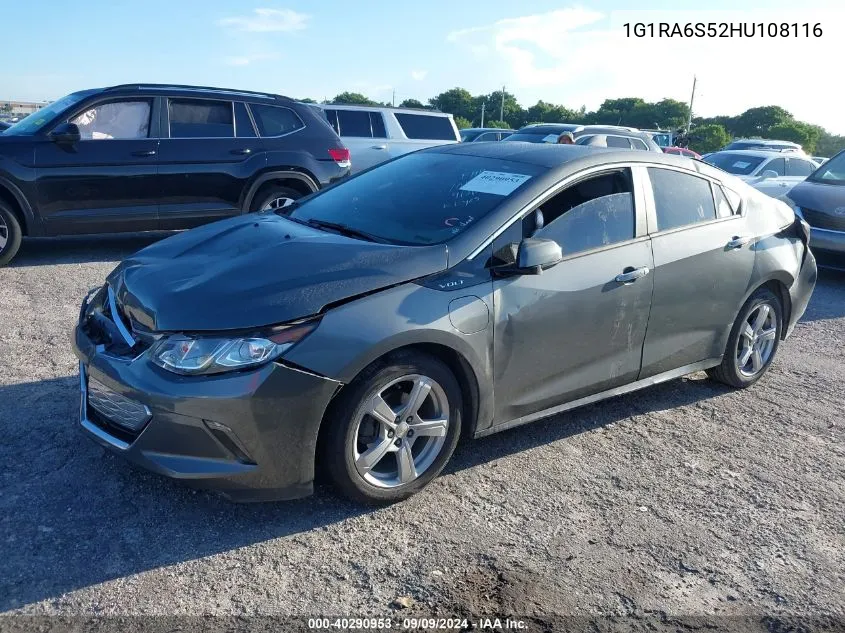 2017 Chevrolet Volt Lt VIN: 1G1RA6S52HU108116 Lot: 40290953