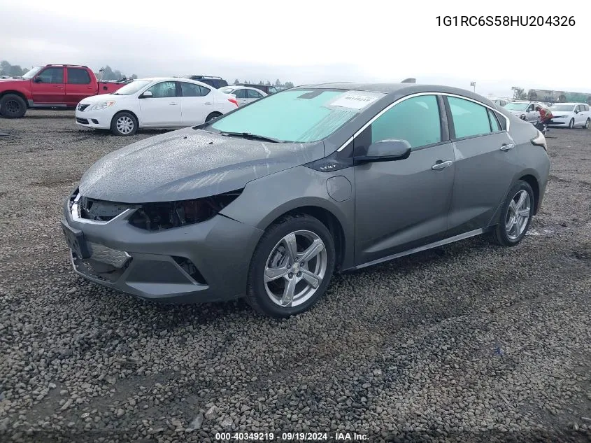 2017 Chevrolet Volt Lt VIN: 1G1RC6S58HU204326 Lot: 40349219