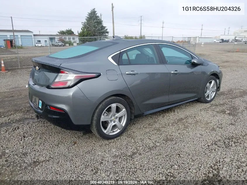 1G1RC6S58HU204326 2017 Chevrolet Volt Lt