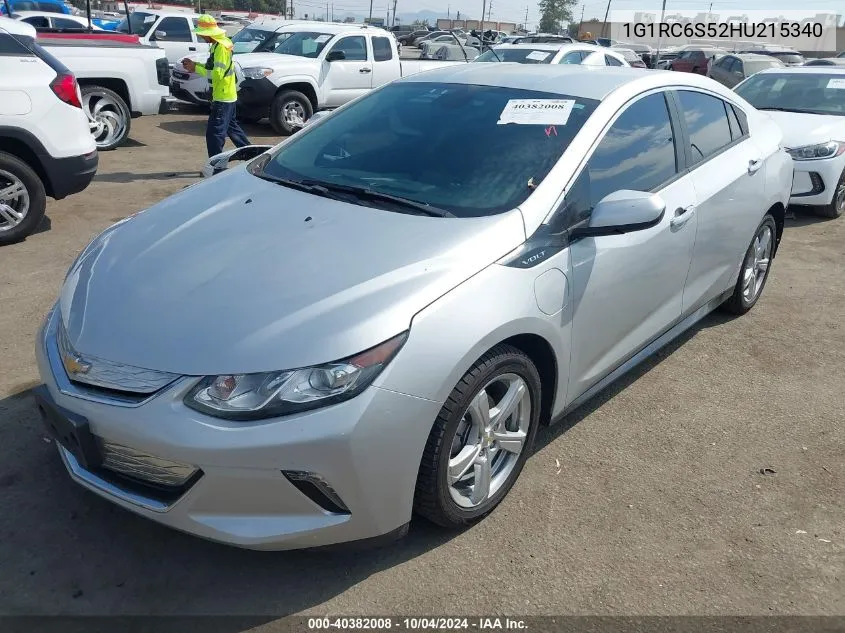 2017 Chevrolet Volt Lt VIN: 1G1RC6S52HU215340 Lot: 40382008