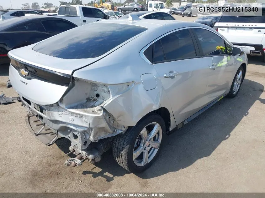 2017 Chevrolet Volt Lt VIN: 1G1RC6S52HU215340 Lot: 40382008