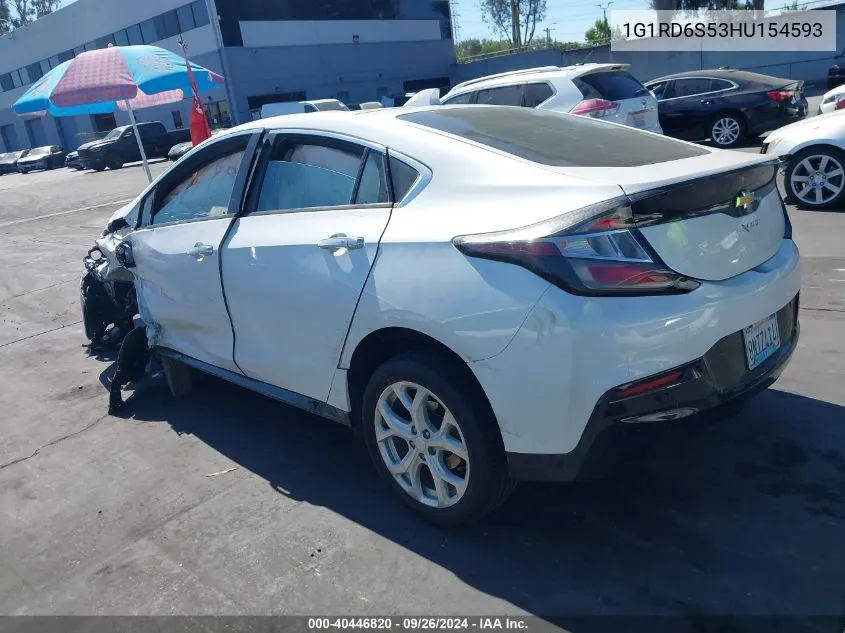 2017 Chevrolet Volt Premier VIN: 1G1RD6S53HU154593 Lot: 40446820