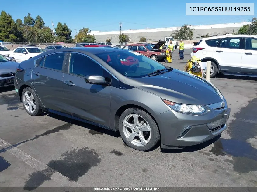 2017 Chevrolet Volt Lt VIN: 1G1RC6S59HU149255 Lot: 40467427