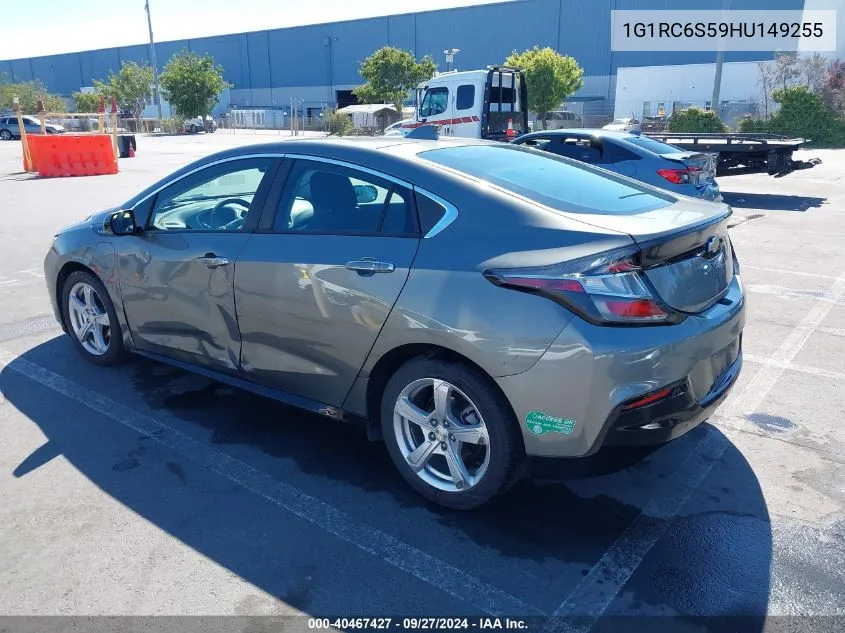 2017 Chevrolet Volt Lt VIN: 1G1RC6S59HU149255 Lot: 40467427